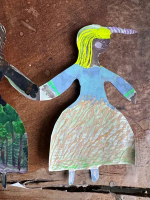 Paper Dolls & Mobiles: A Watercolor & Paper Cutting Workshop for